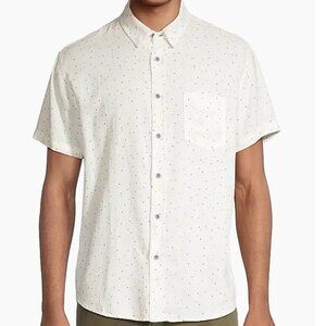 Rails NWT Carson Button Down Shirt Linen Blend Triangle Geo